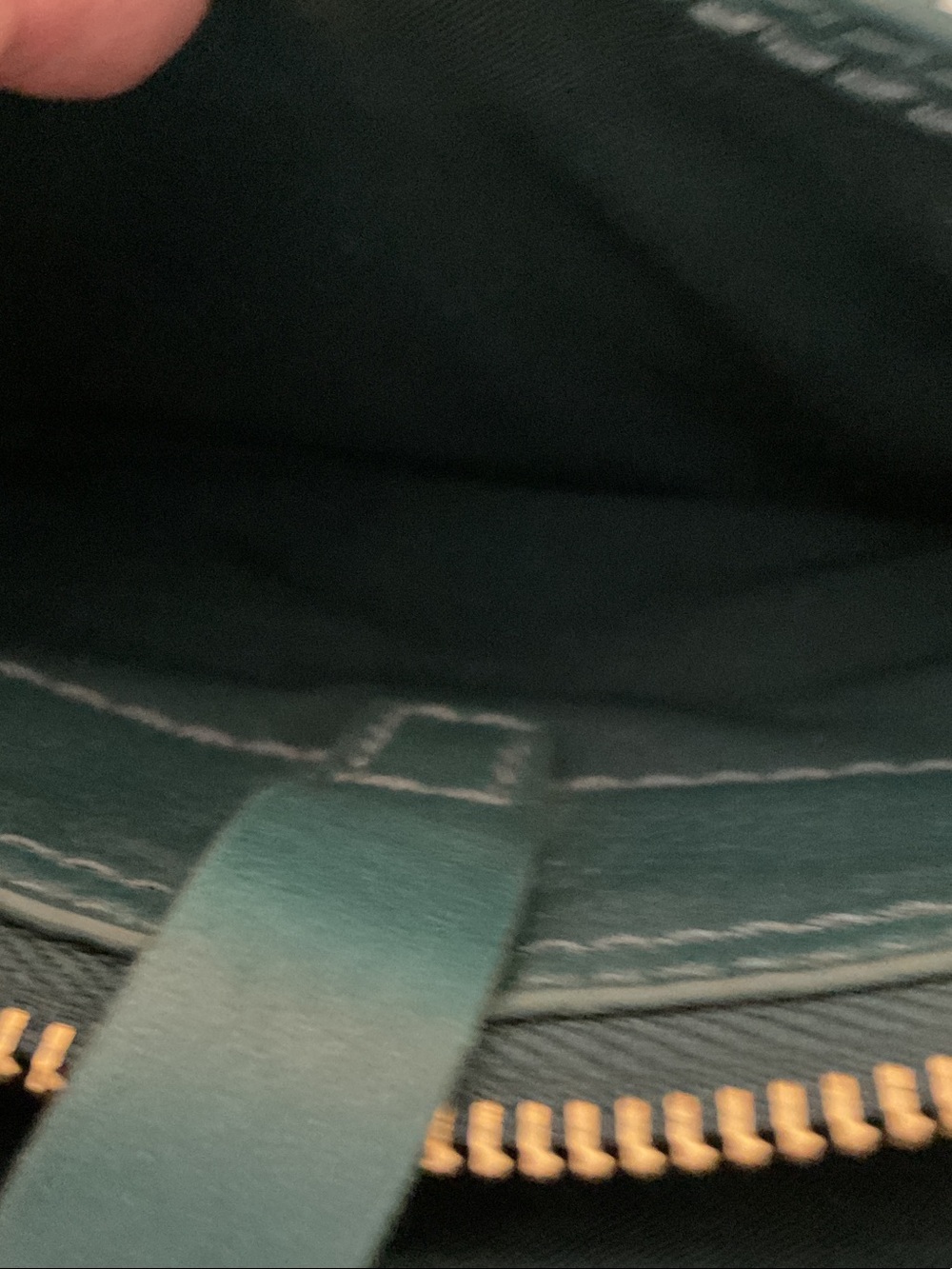 G025. Fossil Teal Leather Top-Handle Crossbody Bag - Picture 7 of 7